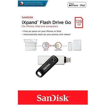 Buy SanDisk,SanDisk 128GB iXpand Go Flash Drive - Dual Lightning/USB 3.0 for iPhone, iPad, PC, Mac - Gadcet UK | UK | London | Scotland | Wales| Near Me | Cheap | Pay In 3 | USB Flash Drives