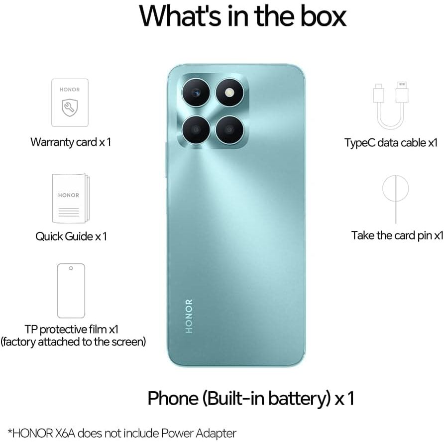 Buy HONOR,HONOR X6a 4G - 128GB Mobile Phone - Cyan Lake - Unlocked - Gadcet UK | UK | London | Scotland | Wales| Near Me | Cheap | Pay In 3 | Mobile Phones