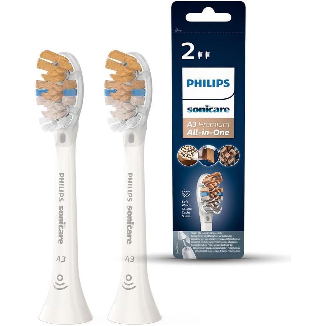 Buy Philips,Philips Sonicare A3 Premium All-in-One Toothbrush Heads – 2 Pack, White (HX9092/10) - Gadcet UK | UK | London | Scotland | Wales| Near Me | Cheap | Pay In 3 | Toothbrush Accessories