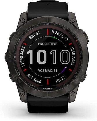 Buy Garmin,Garmin Fenix 7X Silicone Strap multisport Smart Watch - Black - Gadcet.com | UK | London | Scotland | Wales| Ireland | Near Me | Cheap | Pay In 3 | smart watch