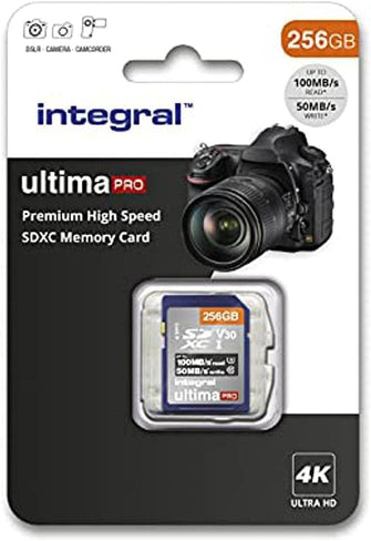 Buy Integral,Integral 256GB SD Card 4K Ultra-HD Video Premium High Speed Memory Card SDXC Up to 100MB/s SDXC V30 UHS-I U3 Class 10 SD Memory Card - Gadcet UK | UK | London | Scotland | Wales| Near Me | Cheap | Pay In 3 | Flash Memory Cards