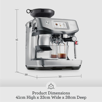 Sage Barista Touch Impress – Bean-to-Cup Coffee Machine with Grinder, Milk Frother, Cold Brew, 14 Presets, Touchscreen, 1700W, Stainless Steel
