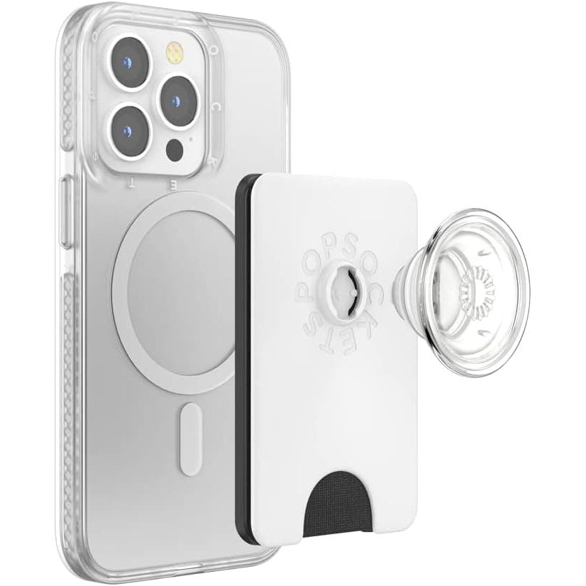 Buy PopSockets,PopSockets Card Holder For Magsafe - Clear White - Gadcet UK | UK | London | Scotland | Wales| Ireland | Near Me | Cheap | Pay In 3 | Mobile Phone Accessories