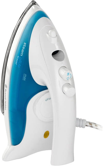 Buy Russell Hobbs,Russell Hobbs Dual Voltage Steam Glide Travel Iron, 80ml Water Tank, Stainless Steel Soleplate, Water Spray, Variable Temp & Steam - White - Gadcet UK | UK | London | Scotland | Wales| Near Me | Cheap | Pay In 3 | Irons & Ironing Systems