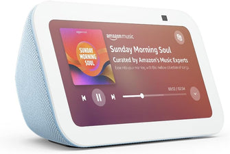Buy Amazon,Echo Show 5 (Newest Gen) - Smart Display & Alarm Clock with Clearer Sound, Cloud Blue - Gadcet UK | UK | London | Scotland | Wales| Near Me | Cheap | Pay In 3 | Streaming & Home Media Players