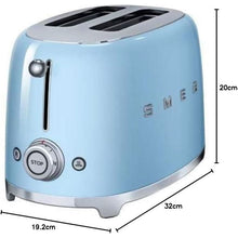 Buy Smeg,Smeg 2-Slice Toaster with Extra-Wide Slots & 3 Preset Options - Pastel Blue - Gadcet UK | UK | London | Scotland | Wales| Near Me | Cheap | Pay In 3 | Toasters