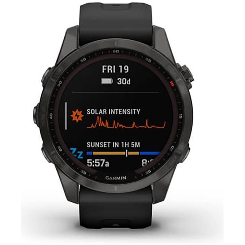 Buy Garmin,Garmin Fenix 7S Sapphire Solar - Carbon Grey DLC Titanium with Black Band - Gadcet UK | UK | London | Scotland | Wales| Near Me | Cheap | Pay In 3 | Smart Watches