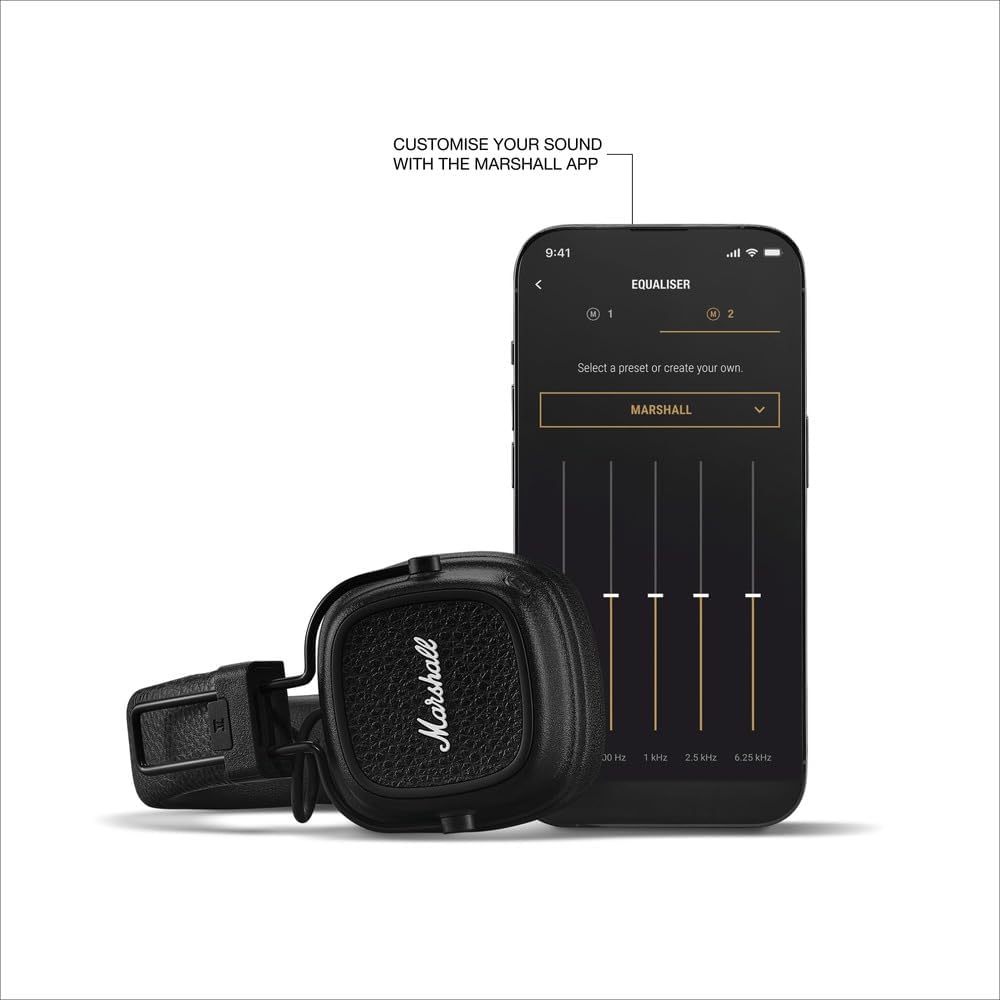 Buy Marshall,Marshall Major V Bluetooth Wireless Headphones – 100H Playtime, Black - Gadcet UK | UK | London | Scotland | Wales| Near Me | Cheap | Pay In 3 | Over-Ear Headphones