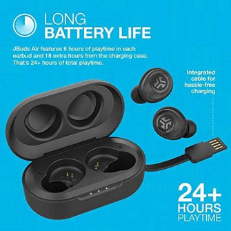 Buy JLab,JLab JBuds Air True Wireless Earbuds - Bluetooth Earphones with USB Charging Case, IP55 Sweat-Resistant, Custom EQ3 Sound, Black - Gadcet UK | UK | London | Scotland | Wales| Near Me | Cheap | Pay In 3 | In-Ear Headphones