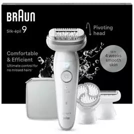 Braun Silk-épil 9, Epilator For Easy Hair Removal, Lasting Smooth Skin, 9-030