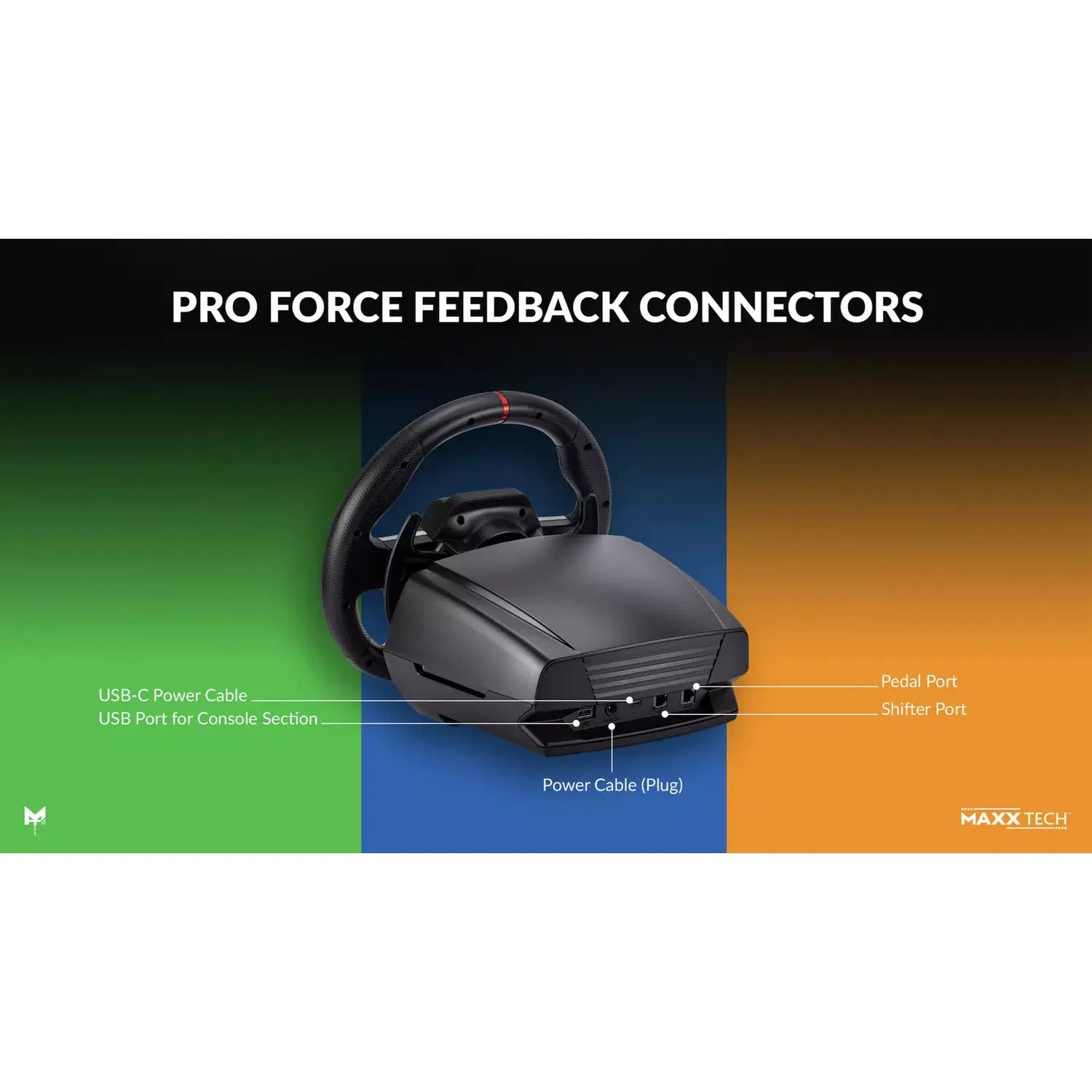 Buy Maxx,Maxx Tech Pro Force Feedback Racing Wheel Kit PC, Xbox & PS4 - Gadcet UK | UK | London | Scotland | Wales| Near Me | Cheap | Pay In 3 | Game Racing Wheels