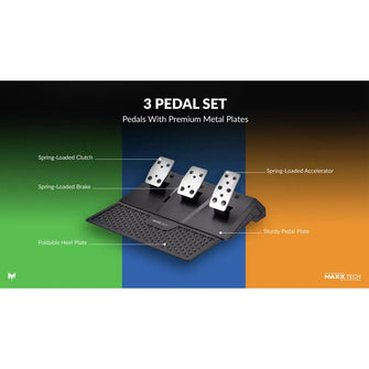 Maxx Tech Pro Force Feedback Racing Wheel Kit PC, Xbox & PS4