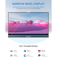 Buy ARZOPA,ARZOPA Portable Monitor – 15.6" FHD 1920×1080 IPS Display with Kickstand - Gadcet UK | UK | London | Scotland | Wales| Near Me | Cheap | Pay In 3 | Computer Monitors