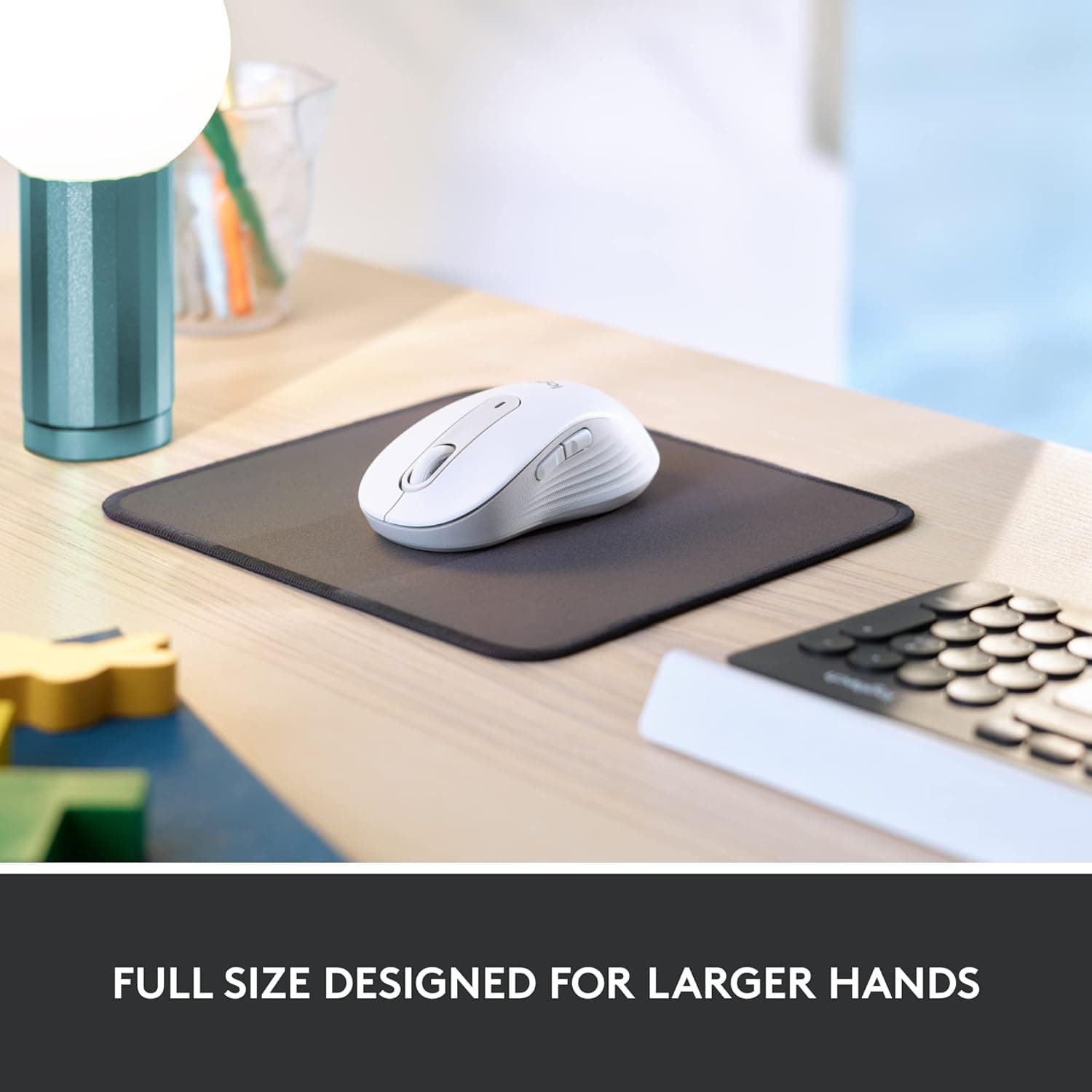 Buy Logitech,Logitech Signature M650 L Full Size Wireless Mouse - For Large Sized Hands, 2-Year Battery, Silent Clicks, Customisable Side Buttons, Bluetooth, for PC/Mac/Multi-Device/Chromebook - White - Gadcet UK | UK | London | Scotland | Wales| Near Me | Cheap | Pay In 3 | Keyboard & Mouse