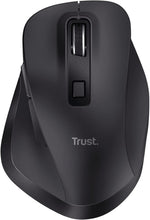 Trust Fyda Rechargeable Wireless Mouse – 800-2400 DPI, 6 Buttons, Ergonomic Design, Black