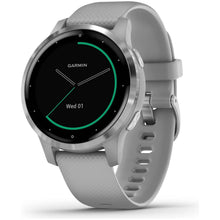 Buy Garmin,Garmin Vívoactive 4S, Smaller-Sized GPS Smartwatch, Features Music, Body Energy Monitoring, Animated Workouts, Pulse Ox Sensors and More, Powder Gray/Silver - Gadcet UK | UK | London | Scotland | Wales| Ireland | Near Me | Cheap | Pay In 3 | Watches