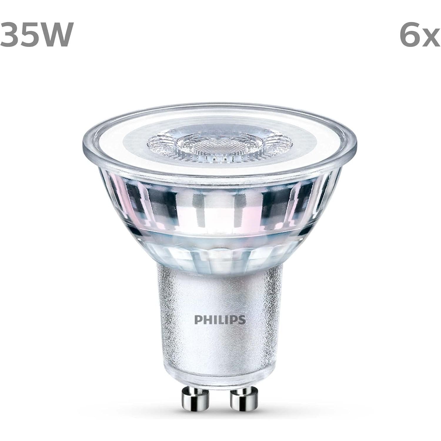 Buy Philips,PHILIPS LED Classic Spot Light Bulb 6 Pack – Warm White 2700K, GU10, 35W Equivalent, Non-Dimmable - Gadcet UK | UK | London | Scotland | Wales| Near Me | Cheap | Pay In 3 | LED Light Bulbs