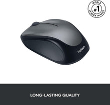 Logitech M235 Wireless Mouse, 2.4 GHz with USB Receiver, 1000 DPI Optical Tracking, 12 Month Battery, Compatible with PC, Mac, Laptop, Chromebook - Grey