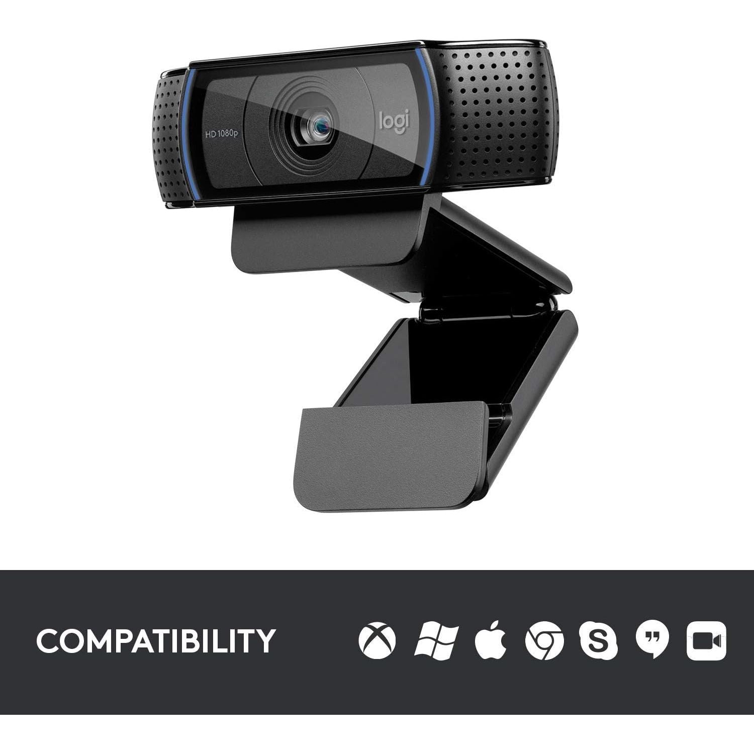 Buy Logitech,Logitech C920 HD Pro Webcam - Full HD 1080p Streaming & Video Calling, Stereo Audio, Light Correction, Compatible with PC, Mac, Laptop & Tablet, Black - Gadcet UK | UK | London | Scotland | Wales| Near Me | Cheap | Pay In 3 | Webcams