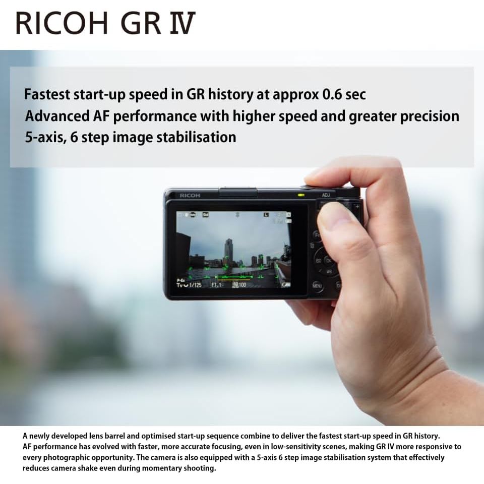 Buy Ricoh,Ricoh GR IV Premium Compact Digital Camera – 25.7MP APS-C CMOS Sensor, 28mm Fixed Lens, High-Speed Performance - Gadcet UK | UK | London | Scotland | Wales| Near Me | Cheap | Pay In 3 | Compact Digital Cameras