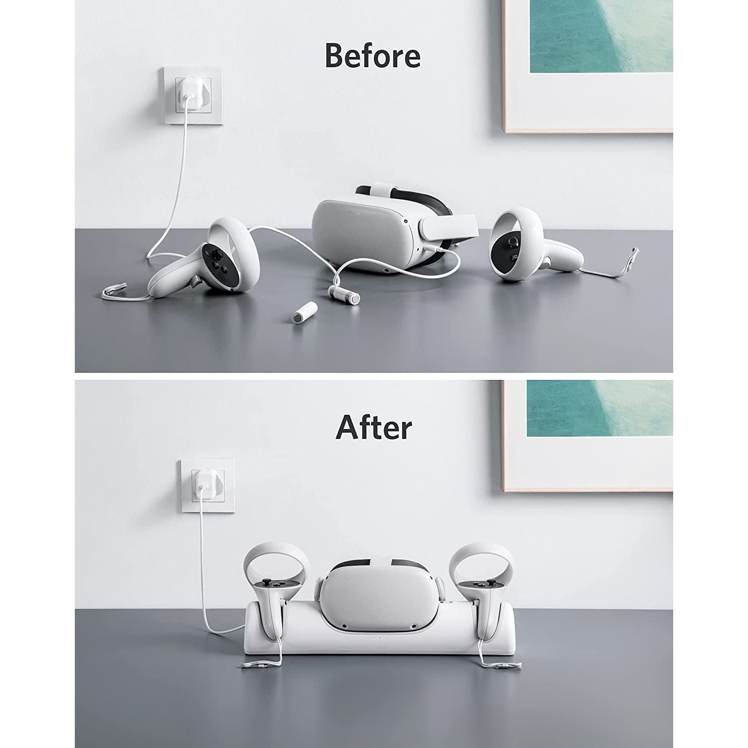 Buy Anker,Anker Charging Dock for Oculus Quest 2, USB-C Charger and Cable - Gadcet.com | UK | London | Scotland | Wales| Ireland | Near Me | Cheap | Pay In 3 | Power Adapters & Chargers