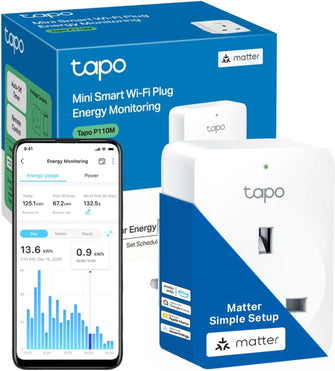 Buy Tapo,Tapo P110M WiFi Smart Plug – Energy Monitoring, MATTER Compatible, Works with Alexa, Google, Apple HomeKit, SmartThings, Device Sharing - Gadcet UK | UK | London | Scotland | Wales| Near Me | Cheap | Pay In 3 | Plug