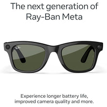 Ray-Ban Meta Wayfarer (Gen 2) Smart Glasses – Shiny Black with Green Lenses
