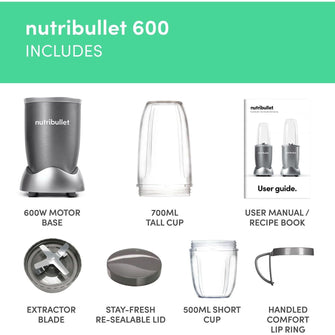 Buy Nutribullet,nutribullet Blender 600 Series – Powerful 20,000 RPM Extractor, 7-Piece Kit - Gadcet UK | UK | London | Scotland | Wales| Near Me | Cheap | Pay In 3 | Food Mixers & Blenders