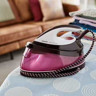 Philips PerfectCare Compact Steam Generator - 2400W, 400g Steam Boost, 6.5 Bar Pressure, OptimalTEMP Technology, 1.5L Tank, Burgundy/White (GC7842/46) - 3