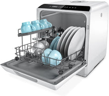 Buy Hermitlux,Hermitlux Mini Countertop Dishwasher 4 Place Settings, 5L Tank, 6 Programs, Touch Control, Baby Care & Fruit Wash - White - Gadcet UK | UK | London | Scotland | Wales| Near Me | Cheap | Pay In 3 | Kitchen Tools & Utensils