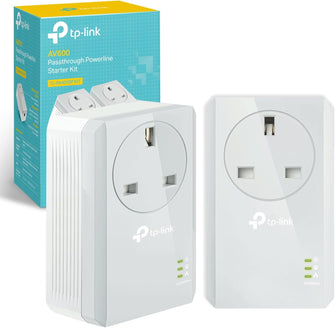 TP-Link TL-PA4010P KIT AV600 Powerline Adapter Starter Kit with Pass-Through