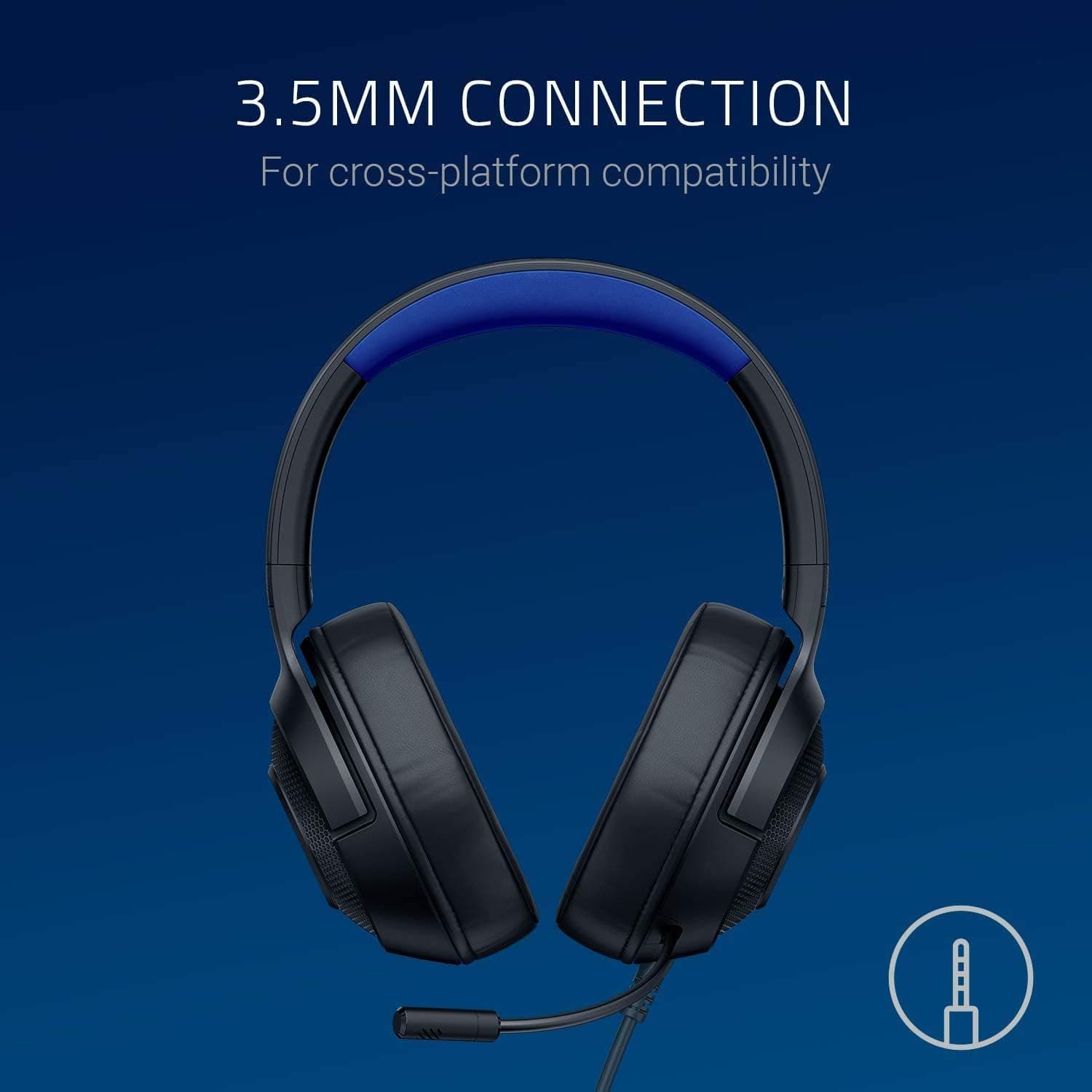 Buy Razer,Razer Kraken X Console Gaming Headset - 7.1 Surround Sound, Lightweight, Bendable Mic, PC/Xbox/PS4/Switch, Blue/Black - Gadcet UK | UK | London | Scotland | Wales| Near Me | Cheap | Pay In 3 | Headphones & Headsets