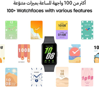 Samsung Galaxy Fit3 – Light & Sleek Fitness Band, 13-Day Battery, 100+ Exercises, Sleep Tracking, Dark Gray (Black)
