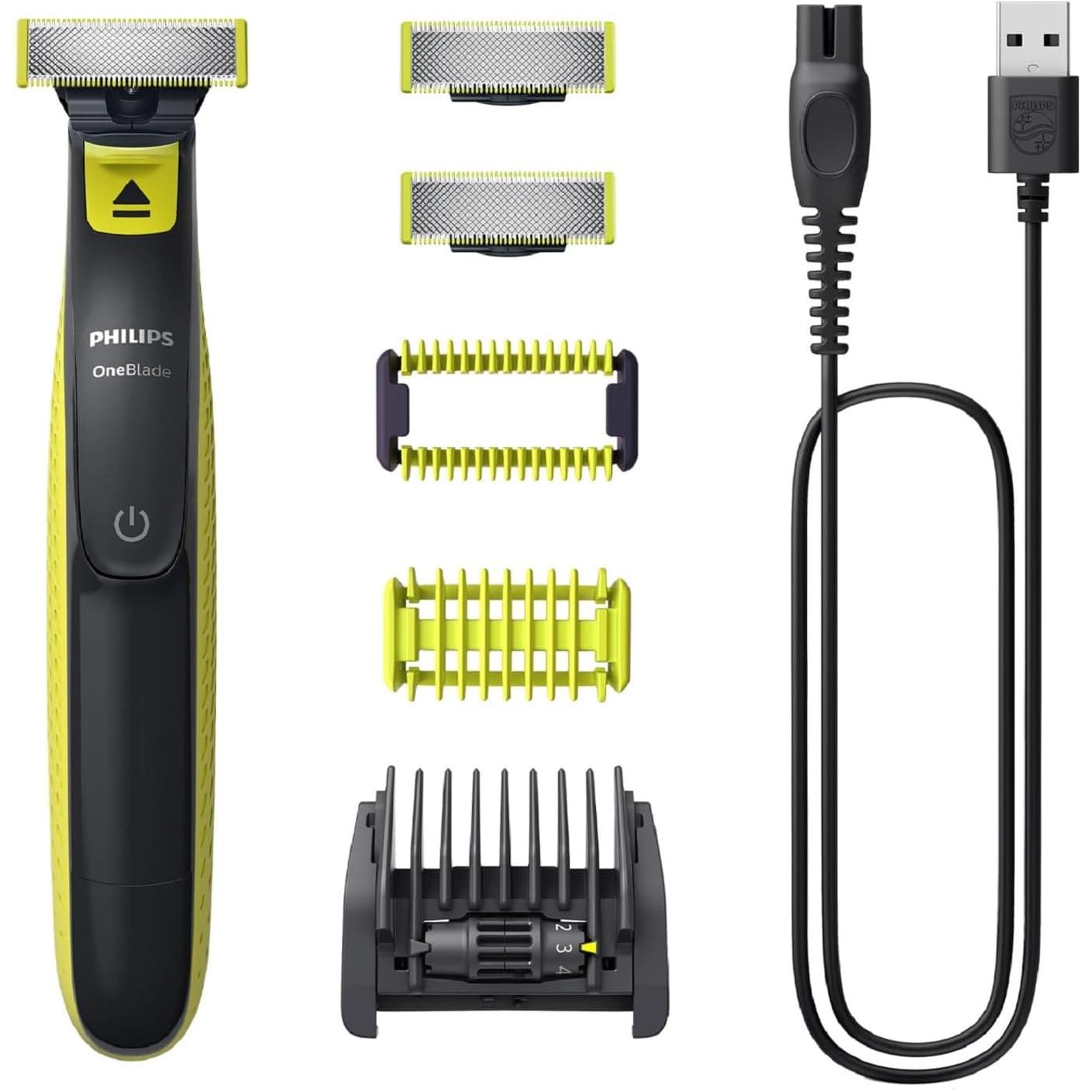 Buy PHILIPS,Philips OneBlade Original Hybrid Face + Body - Electric Beard Trimmer, Shaver and Body Groomer, 2 x Original Blade for face, 1 x 5-in-1 Adjustable Comb, 1 x Body Kit (Model QP2824/30) - Gadcet UK | UK | London | Scotland | Wales| Near Me | Cheap | Pay In 3 | Shaver & Trimmer