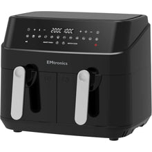 Buy EMtronics,EMtronics EMDAF9LD Dual Air Fryer Extra Large Family Size Double XL 9 Litre Digital with 12 Pre-Set Menus for Oil Free & Low Fat Healthy Cooking, 60-Minute Timer - Black - Gadcet UK | UK | London | Scotland | Wales| Ireland | Near Me | Cheap | Pay In 3 | Kitchen Appliances