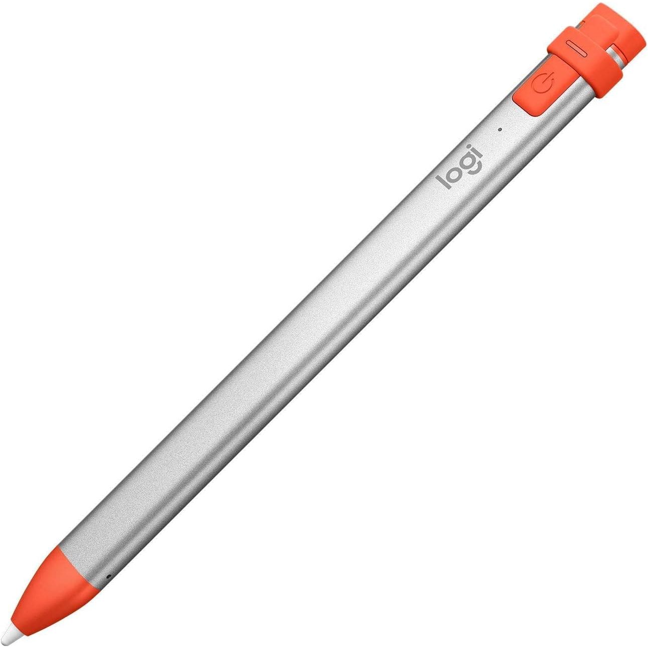 Buy Logitech,Logitech Crayon Digital Pencil for all iPads (2018 releases and later) with Apple Pencil technology, anti-roll design, and dynamic smart tip - Silver/Orange - Gadcet UK | UK | London | Scotland | Wales| Ireland | Near Me | Cheap | Pay In 3 | Tablet Computer Parts