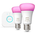 Buy Philips Hue,Philips Hue White and Colour Ambiance Wireless Lighting LED Starter Kit with 2 E27 Bulbs - Gadcet UK | UK | London | Scotland | Wales| Ireland | Near Me | Cheap | Pay In 3 | LED Light Bulbs
