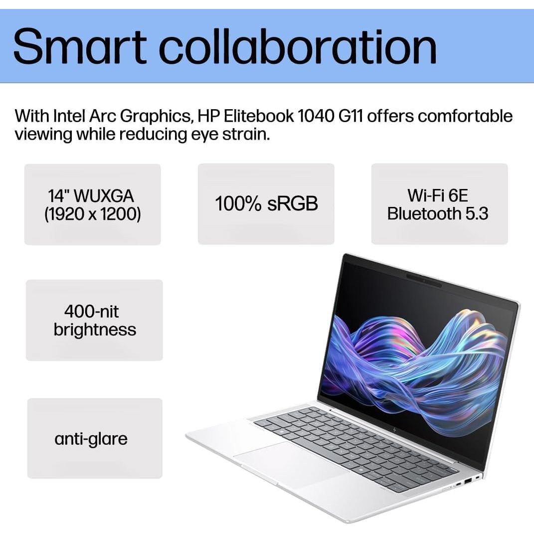 Buy HP,HP EliteBook 1040 G11 14" Touchscreen Business Laptop – Intel Core Ultra 7 165H vPro, 32GB RAM, 1TB SSD, Windows 11 Pro, Glacier Silver - Gadcet UK | UK | London | Scotland | Wales| Near Me | Cheap | Pay In 3 | Laptops