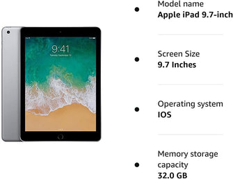 Apple iPad 9.7 (5th Gen) 32GB (A1822) Wi-Fi - Space Grey - 8