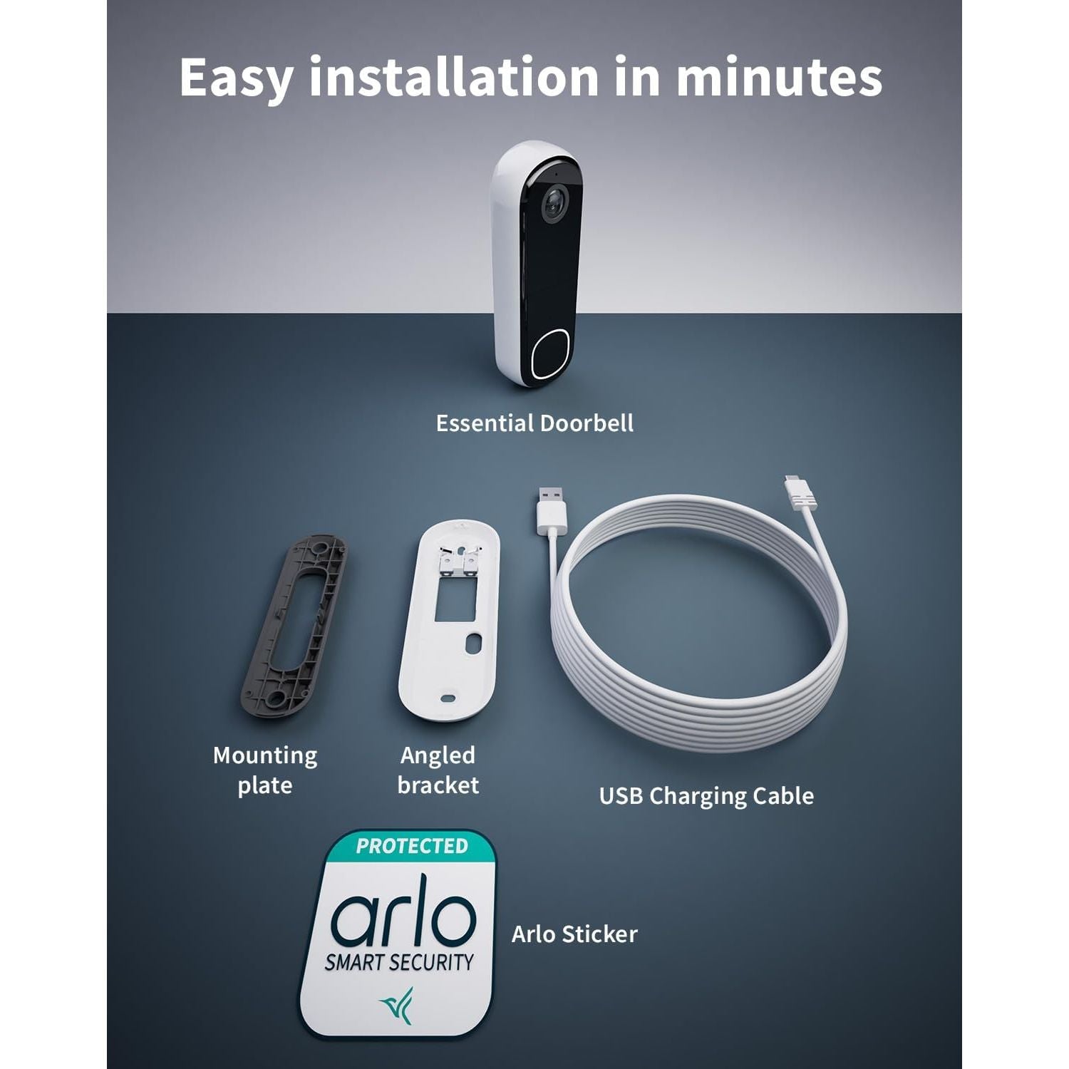 Buy Arlo,Arlo Wireless HD Video Doorbell – Outdoor WiFi Security Camera, Motion Sensor, Night Vision, 6-Month Battery Life, Free Arlo Secure Trial, White - Gadcet UK | UK | London | Scotland | Wales| Near Me | Cheap | Pay In 3 | Intercoms