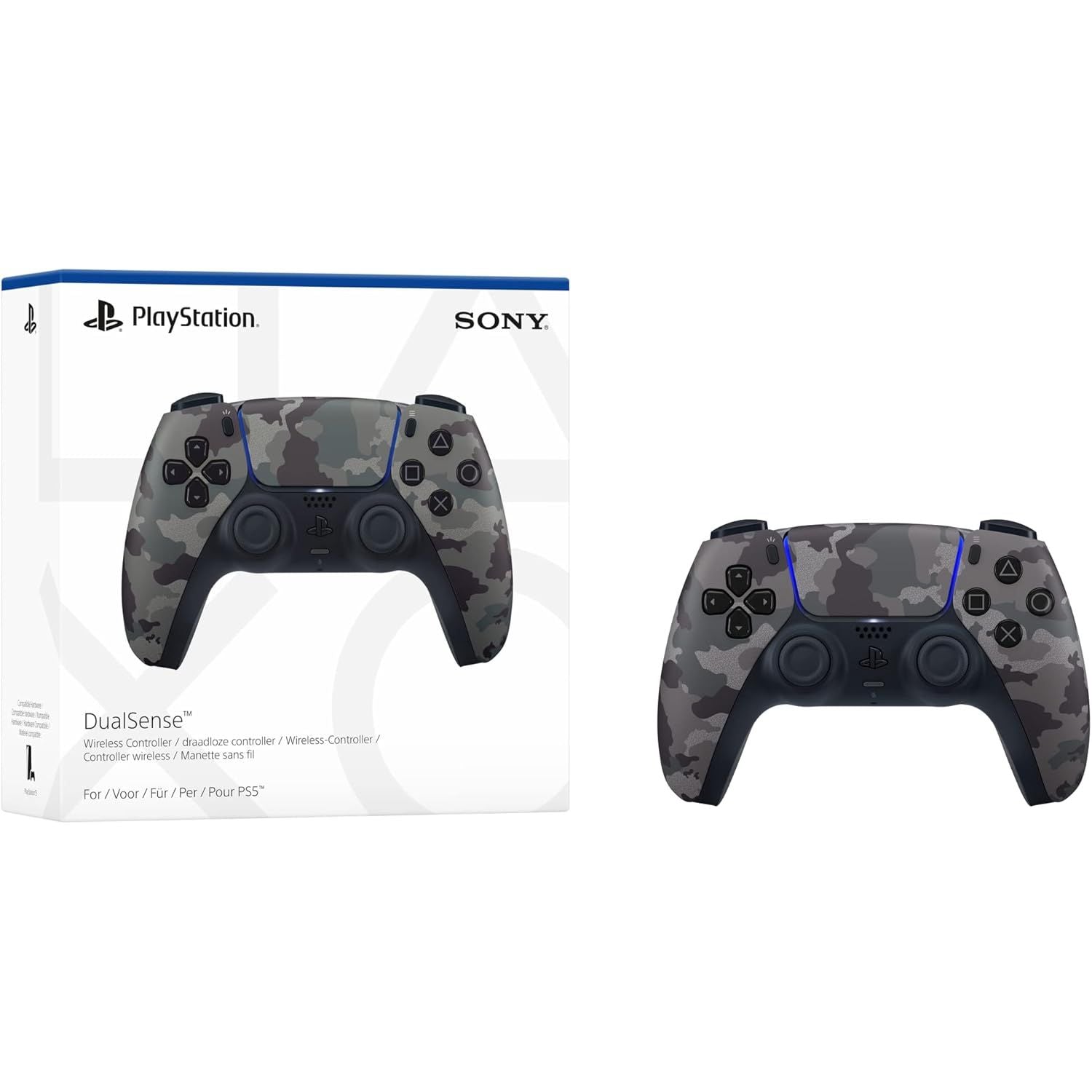 PlayStation DualSense Wireless Controller - Grey Camo
