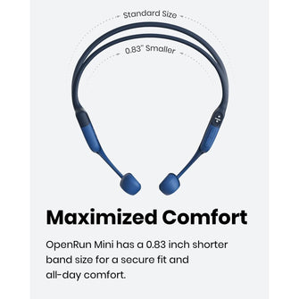 Buy Shokz,Shokz Openrun Mini Bone Conduction Sports Headphones, Bluetooth Wireless Earphones with Mic, 8H Playtime, Open-Ear Waterproof for Running Workout - Blue - Gadcet.com | UK | London | Scotland | Wales| Ireland | Near Me | Cheap | Pay In 3 | Earphones