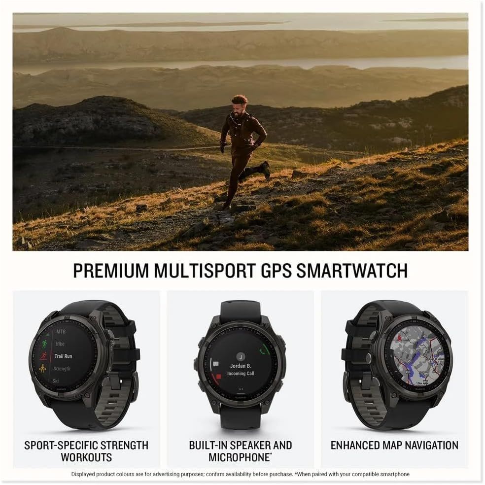 Buy Garmin,Garmin fēnix 8 43mm AMOLED - Sapphire, Soft Gold Stainless Steel with Fog Gray Leather Band & Fog Gray/Dark Sandstone Silicone Band - Gadcet UK | UK | London | Scotland | Wales| Near Me | Cheap | Pay In 3 | Smart Watches