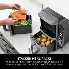 Ninja Double Stack XL Air Fryer, Vertical Dual Drawer AirFryer with 4 cooking levels, 2 Drawers and 2 Racks, Space Saving Design, 9.5L Capacity, 6 Cooking Functions, 8 Portions, Grey SL400UK - 7