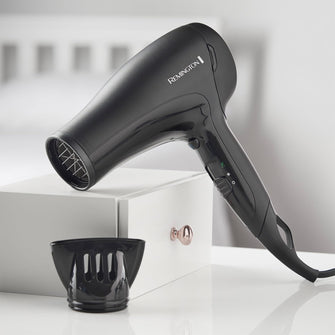 Buy Remington,Remington Hair Dryer (Powerful, Lightweight, Concentrator, Ceramic Ionic Grille for even Heat Anti-Static, 3 Heat / 2 Speed Settings with Cool Shot, Eco Setting for Energy Saving, 2000W) D3010 - Gadcet UK | UK | London | Scotland | Wales| Near Me | Cheap | Pay In 3 | Hair Clippers & Trimmers