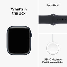 Apple Watch Series 9 GPS, 45mm Smartwatch - Midnight Aluminium Case with Midnight Sport Band (S/M) - 6