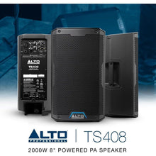 Buy ALTO,Alto Professional TS408 - 2000W 8" Active PA Speaker with 3 Channel Mixer, Bluetooth Streaming, Wireless Loudspeaker linking, DSP and Alto App - BLACK - Gadcet UK | UK | London | Scotland | Wales| Near Me | Cheap | Pay In 3 | Speakers