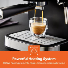 Buy GEEPAS,GEEPAS 20-Bar Espresso & Cappuccino Machine | Professional 1100W Coffee Maker with Milk Frother & 1.5L Tank – Stainless Steel - Gadcet UK | UK | London | Scotland | Wales| Near Me | Cheap | Pay In 3 | Espresso Machines