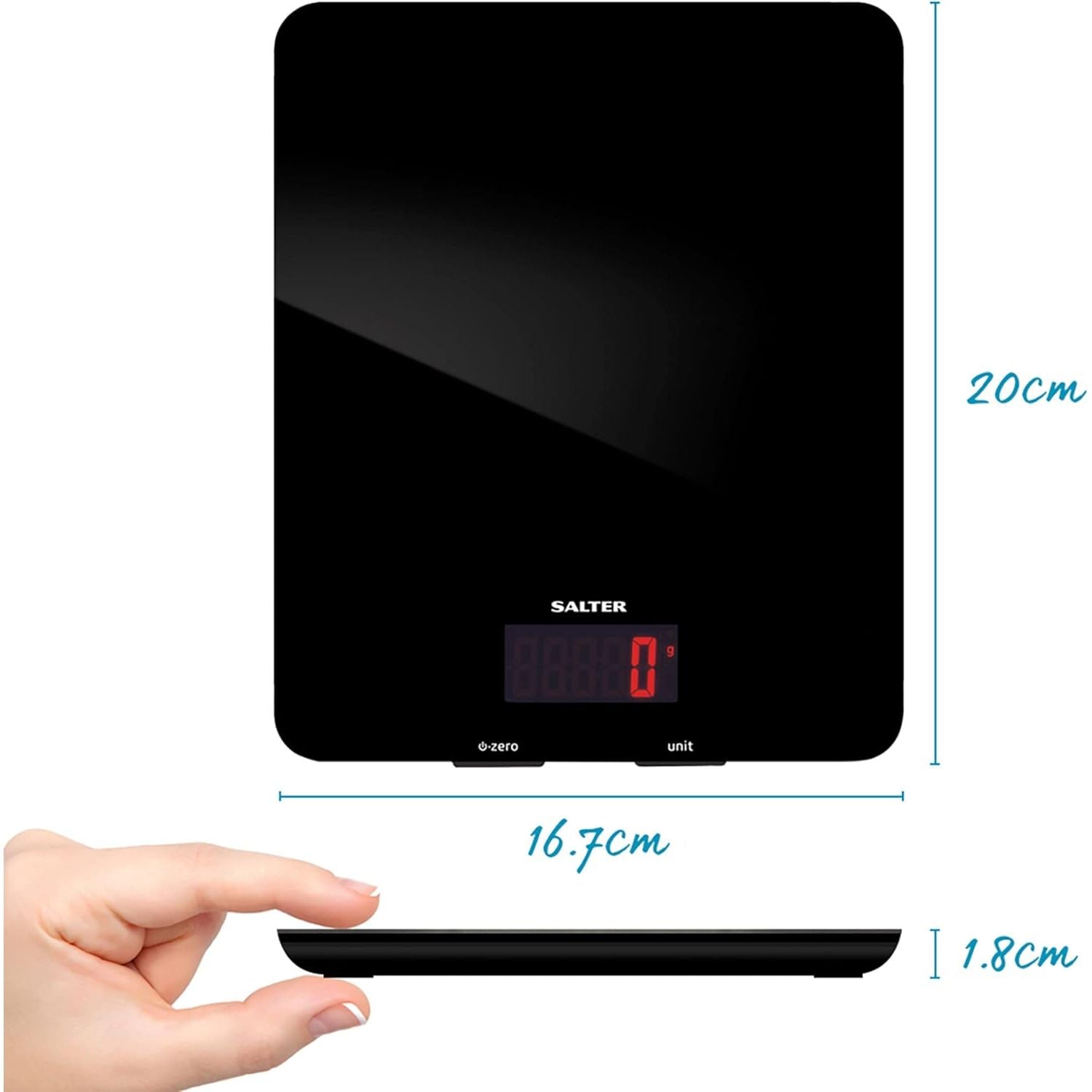 Buy Salter,Salter 1150 BKDR Digital Kitchen Scales - Stylish Glass Design, Add & Weigh, Liquid & Dry Measurements, Easy-Read Red Display, Black - Gadcet UK | UK | London | Scotland | Wales| Near Me | Cheap | Pay In 3 | Digital Scales