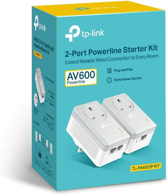 Buy TP-Link,TP-Link AV600 2-Port Passthrough Powerline Starter Kit TL-PA4022P - White/Grey - Gadcet UK | UK | London | Scotland | Wales| Ireland | Near Me | Cheap | Pay In 3 | Office Supplies